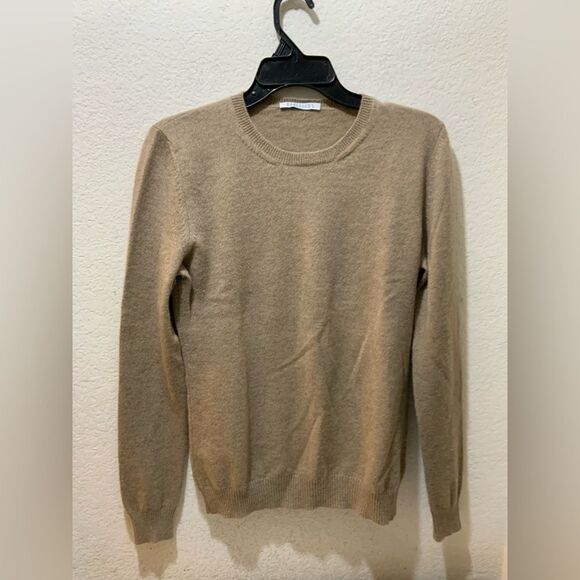 - Hadleigh’s Cardigan crewneck knit 100% cashmere Brown white size 46 - Picture 1 of 9